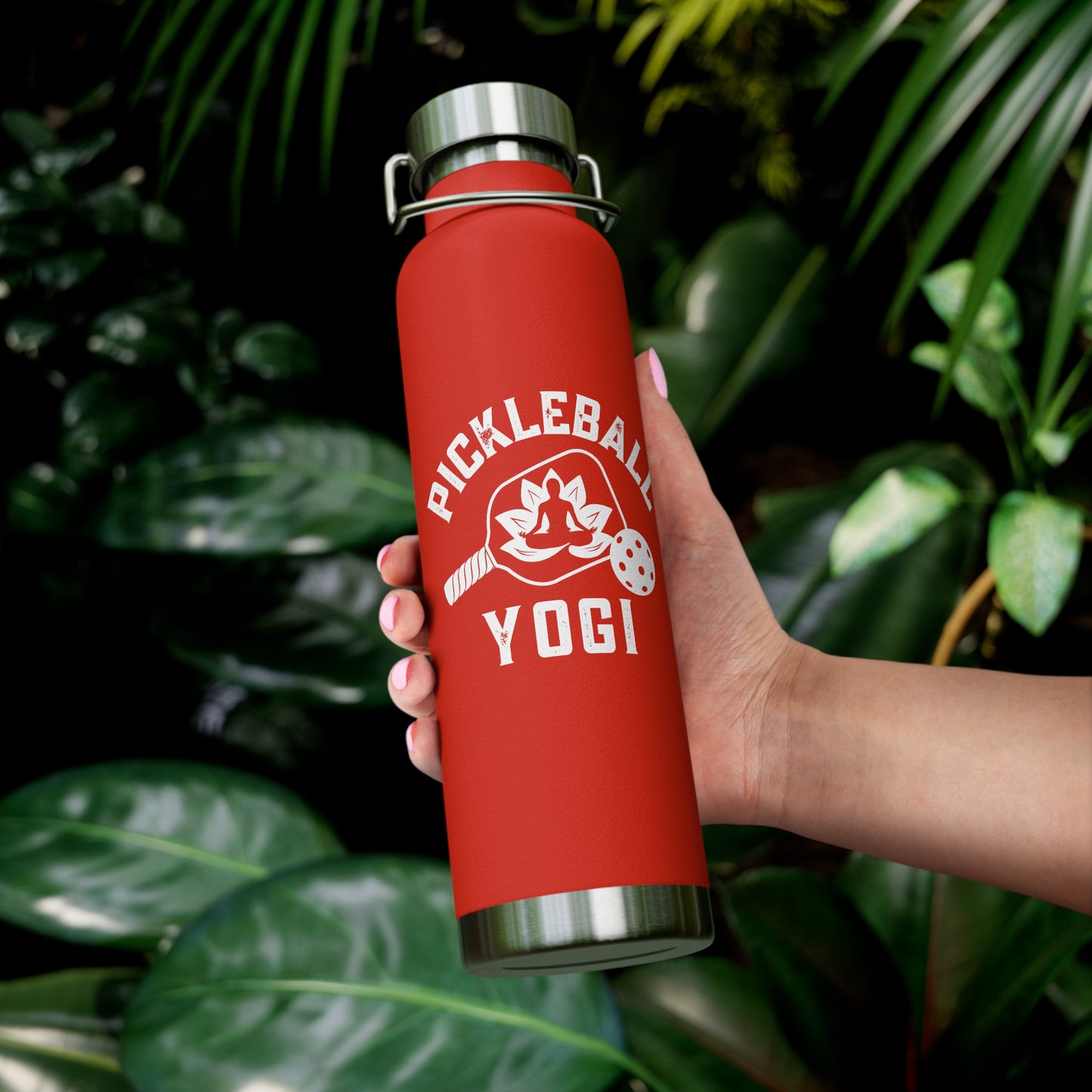 Pickleball Yogi - Copper Vacuum Insulated Bottle, 22oz