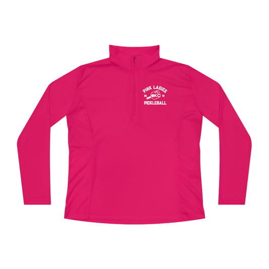 Pink Lades Pickleball - 1/4 Zip Ladies Pullover