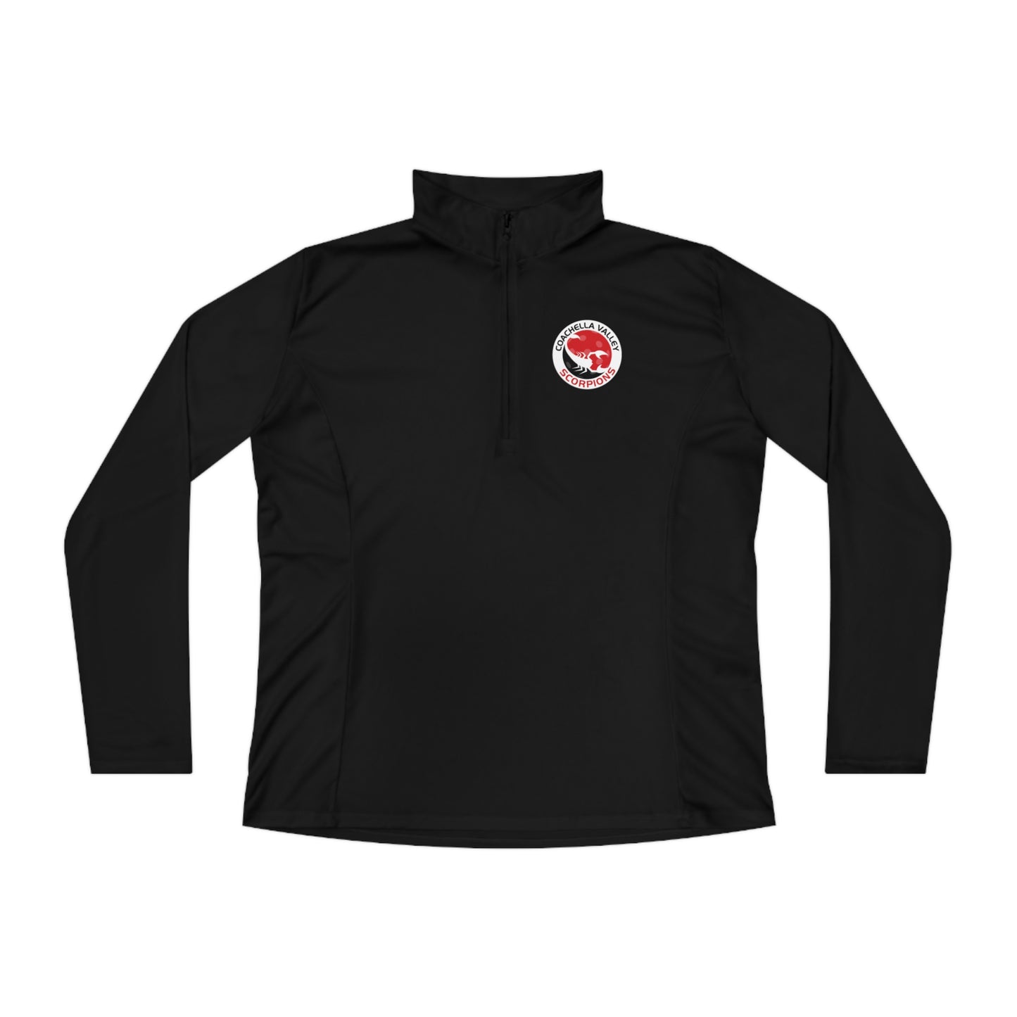 * Coachella Valley Scorpions Ladies Cut -SPF 40, Moisture Wicking, Quarter-Zip Pullover