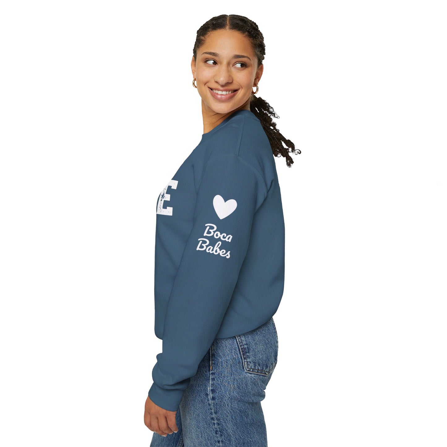 Boca Babes - 50/50 Plush - (heathered & solid colors) personalize sleeve and or back