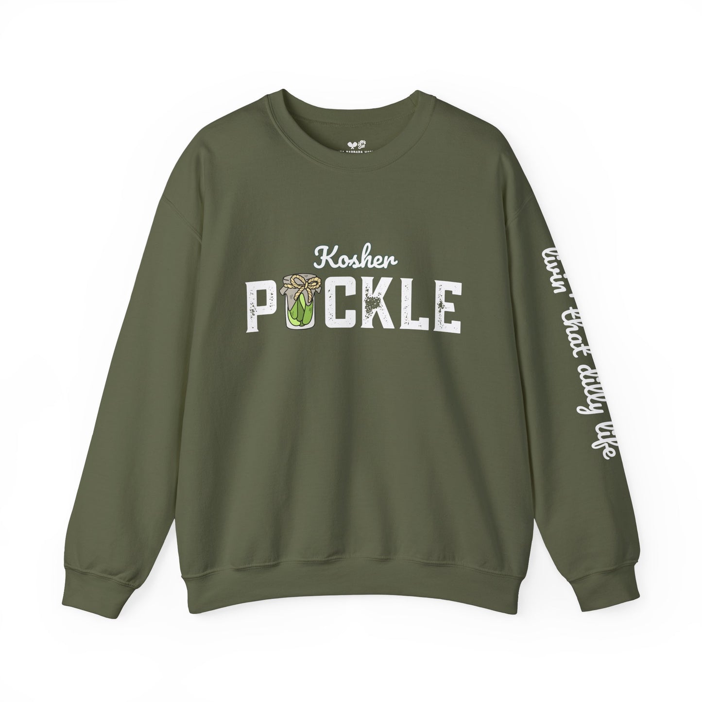 PICKLE Kosher Crew 50/50 Plush/Unisex - can customize sleeve w/ name
