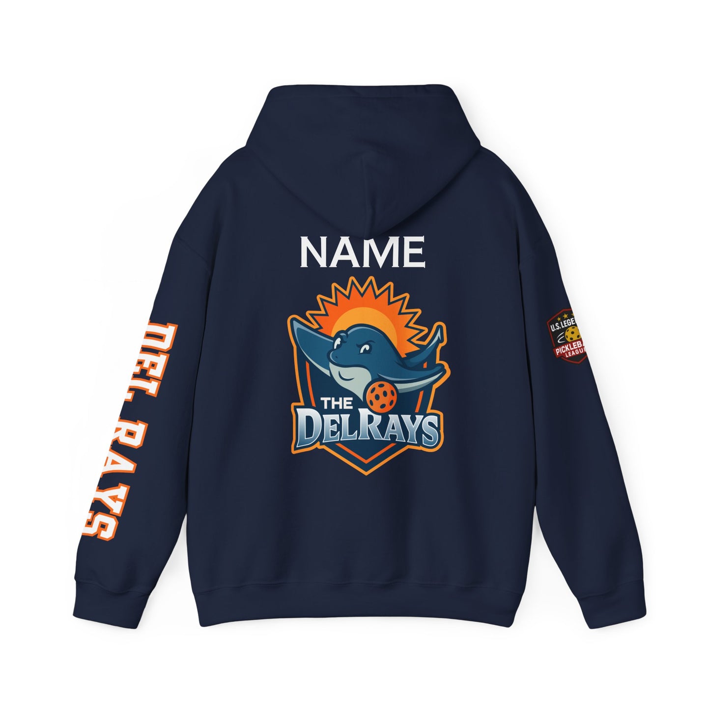 The Del Raysl Unisex Hoodie - Add name - optional US Legends logo sleeve