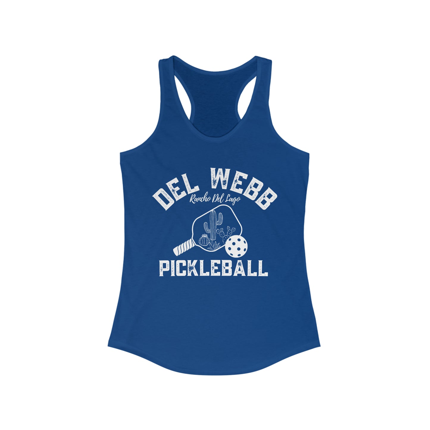 Copy of Del Webb Pickleball - Women's Ideal Racerback Tank - can customize back