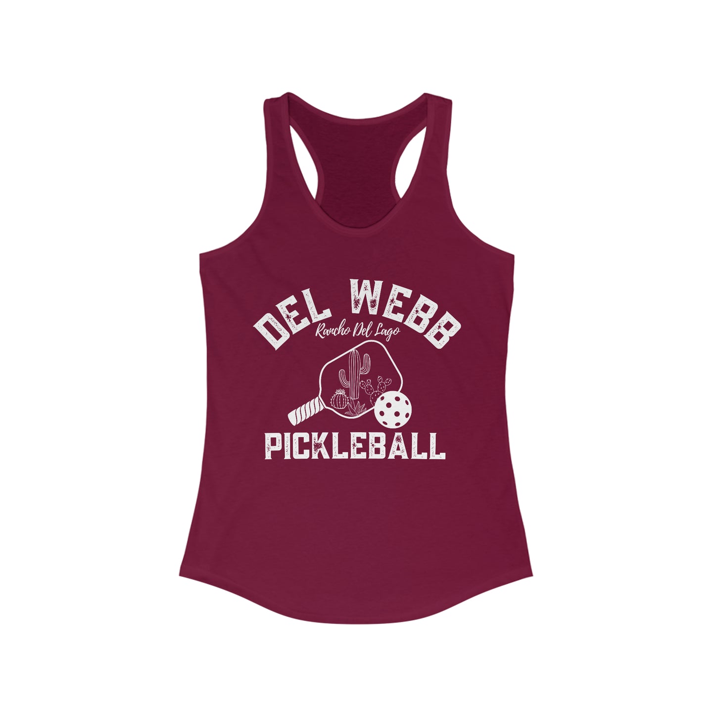 Copy of Del Webb Pickleball - Women's Ideal Racerback Tank - can customize back