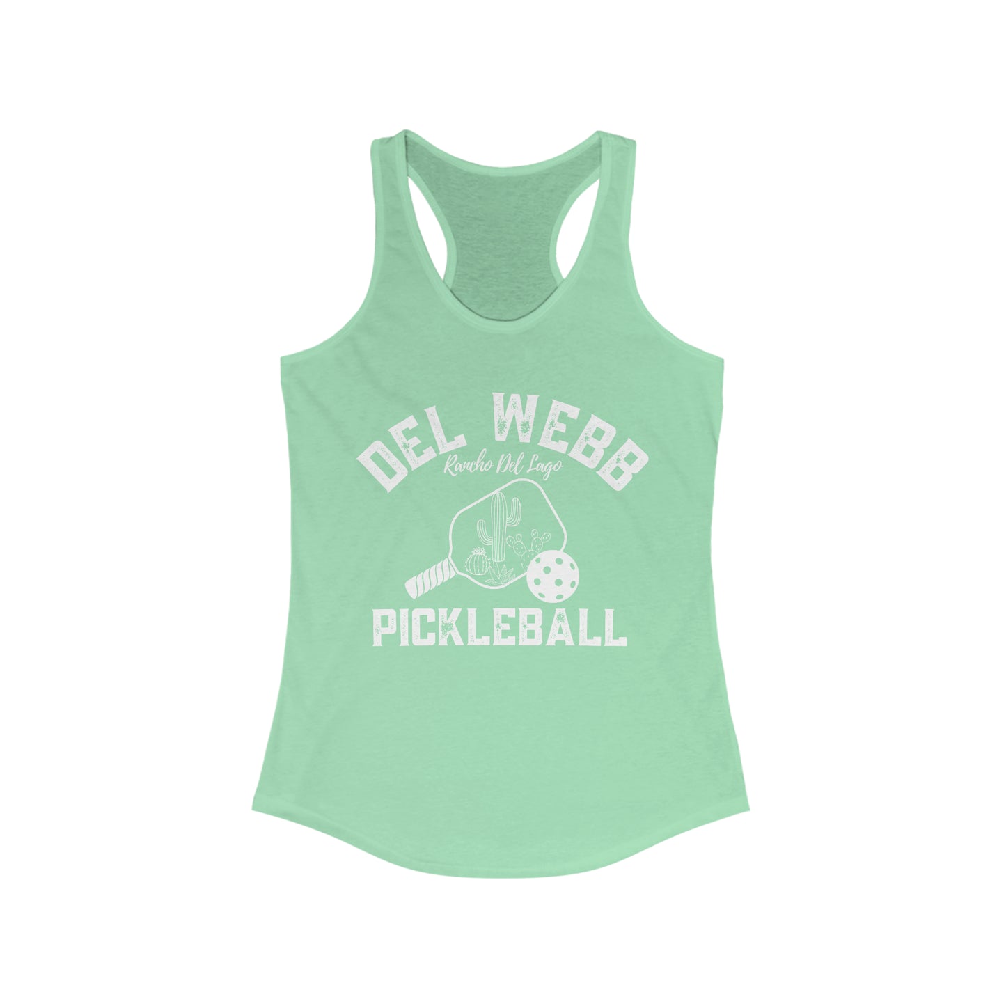 Copy of Del Webb Pickleball - Women's Ideal Racerback Tank - can customize back