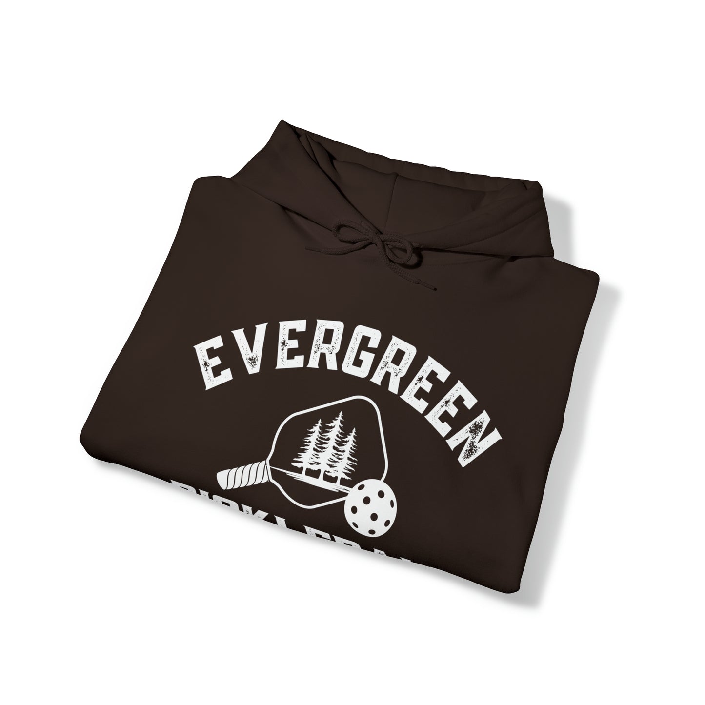 Evergreen Pickleball — Customize Me Hoodie. Add to sleeves and back! Unisex Heavy Blend™ Hooded Sweatshirt