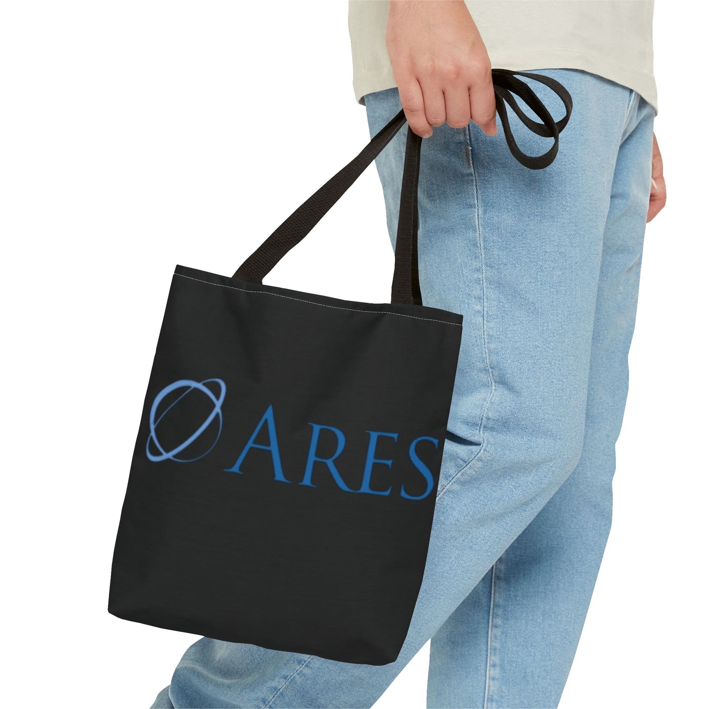 Ares Logo Tote Bag - Stylish Black Carryall for Everyday Use