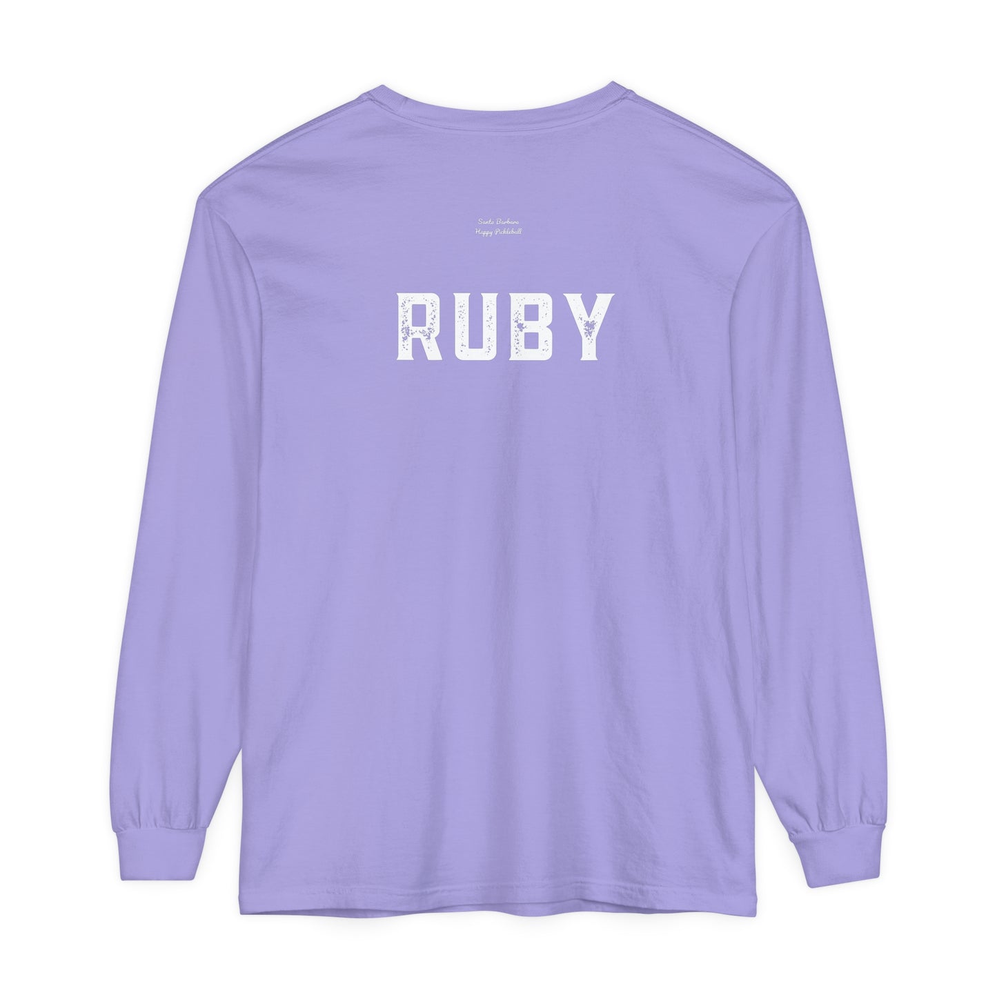 Pickleball Pro - Ruby - Unisex Garment-dyed Long Sleeve T-Shirt