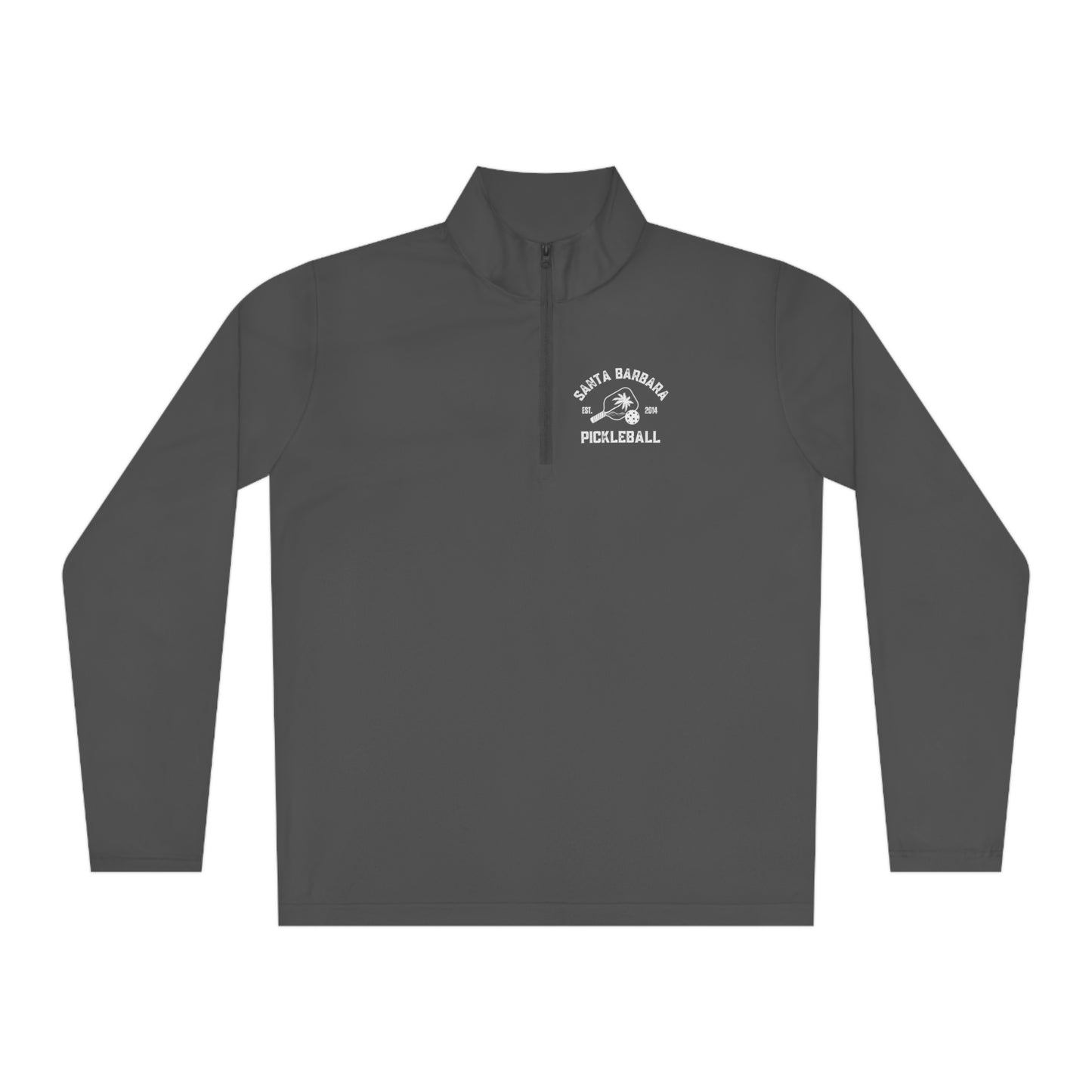 Santa Barbara Pickleball BLACK & WHITE LOGO - Unisex Quarter-Zip Pullover