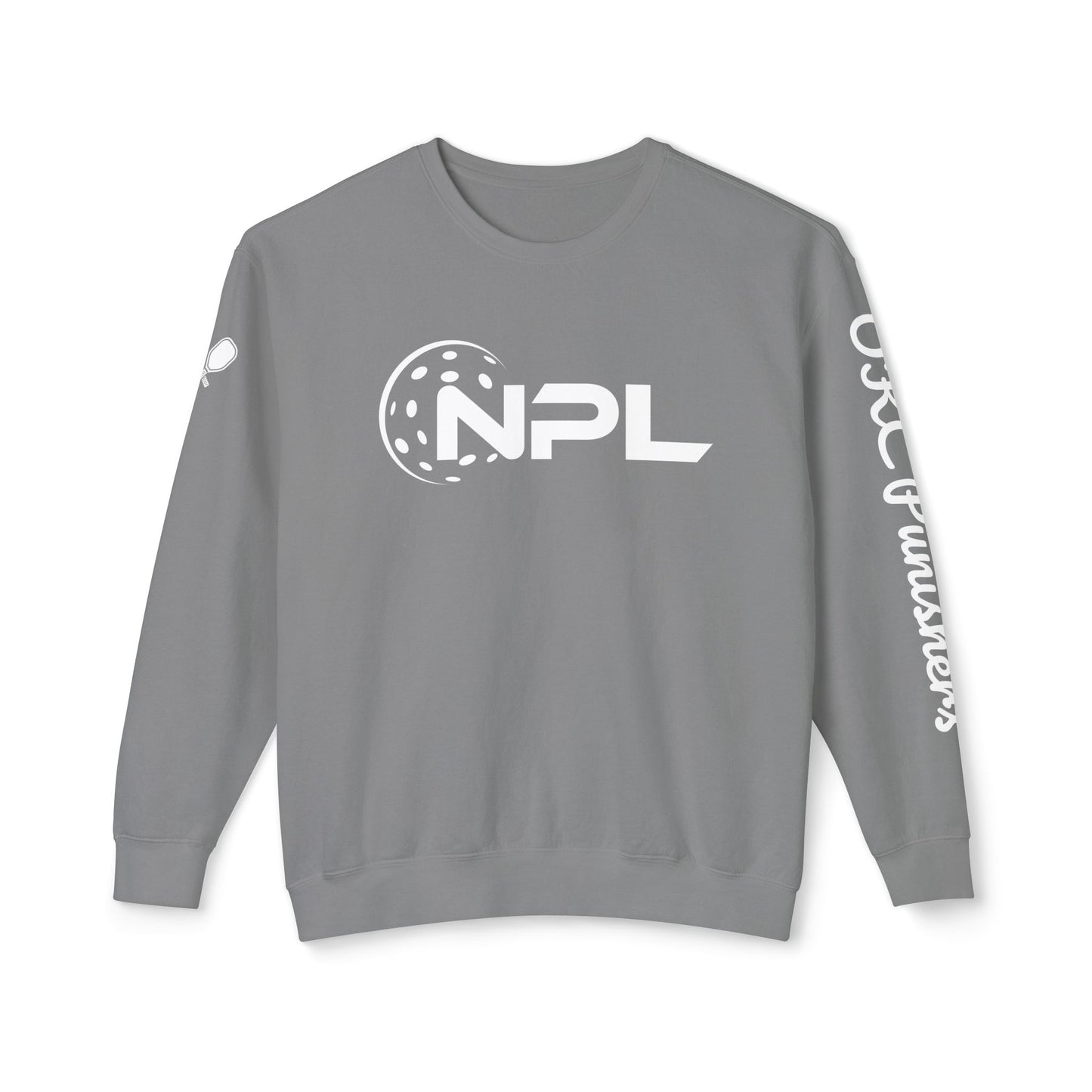 NPL Garment Dyed- Unisex Garment Dyed Lightweight Crew - Customize Sleeve w/ Name