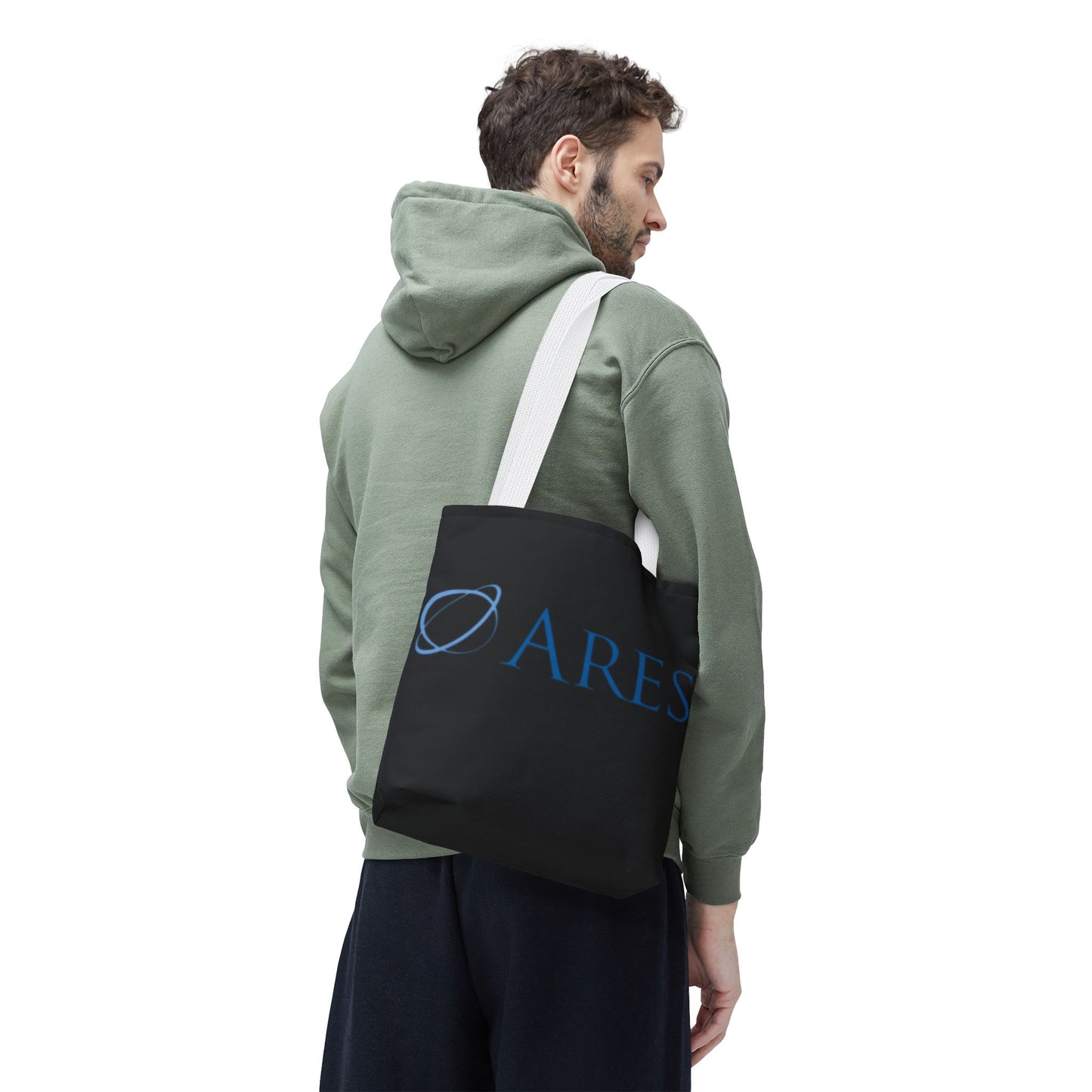 Ares Logo Tote Bag - Stylish Black Carryall for Everyday Use