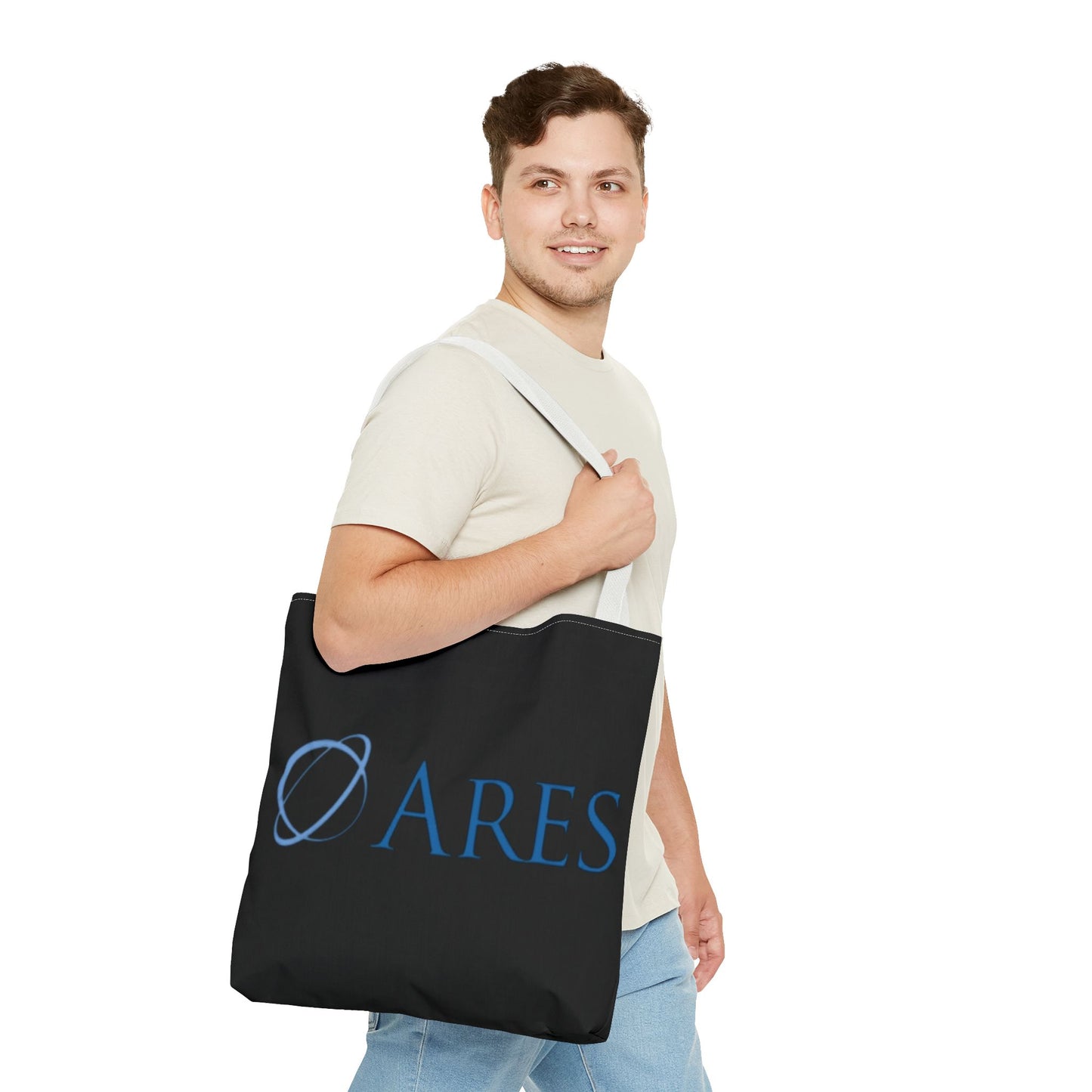 Ares Logo Tote Bag - Stylish Black Carryall for Everyday Use