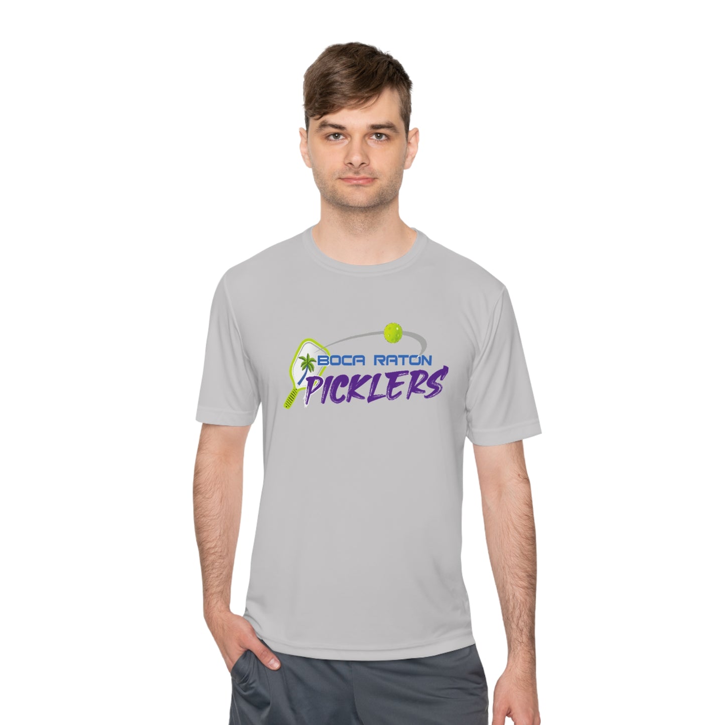 Boca Raton Picklers NPL Team - Unisex (fuller cut) Moisture Wicking T - customize back