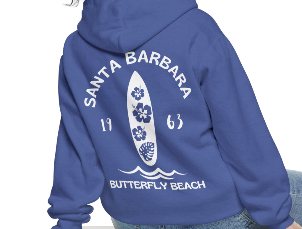 Malibu Crew Sweatshirt - Distressed Pink Logo - Comfort Colors