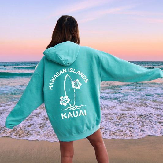 Hawaiian Islands -Kauai Hoodie - Comfort Colors