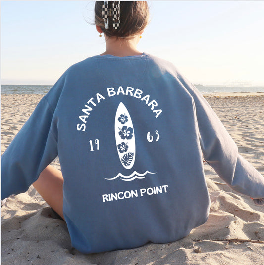 Santa Barbara Rincon Beach -Crew Sweatshirt - Comfort Colors