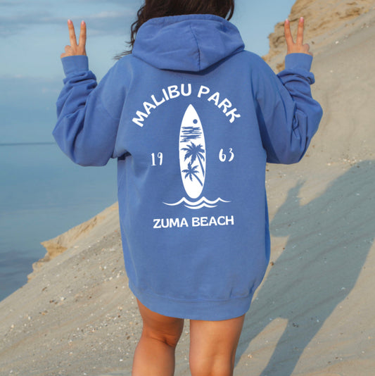 Malibu Park - Zuma Beach Hoodie - (Palm Tree Version) - Comfort Colors