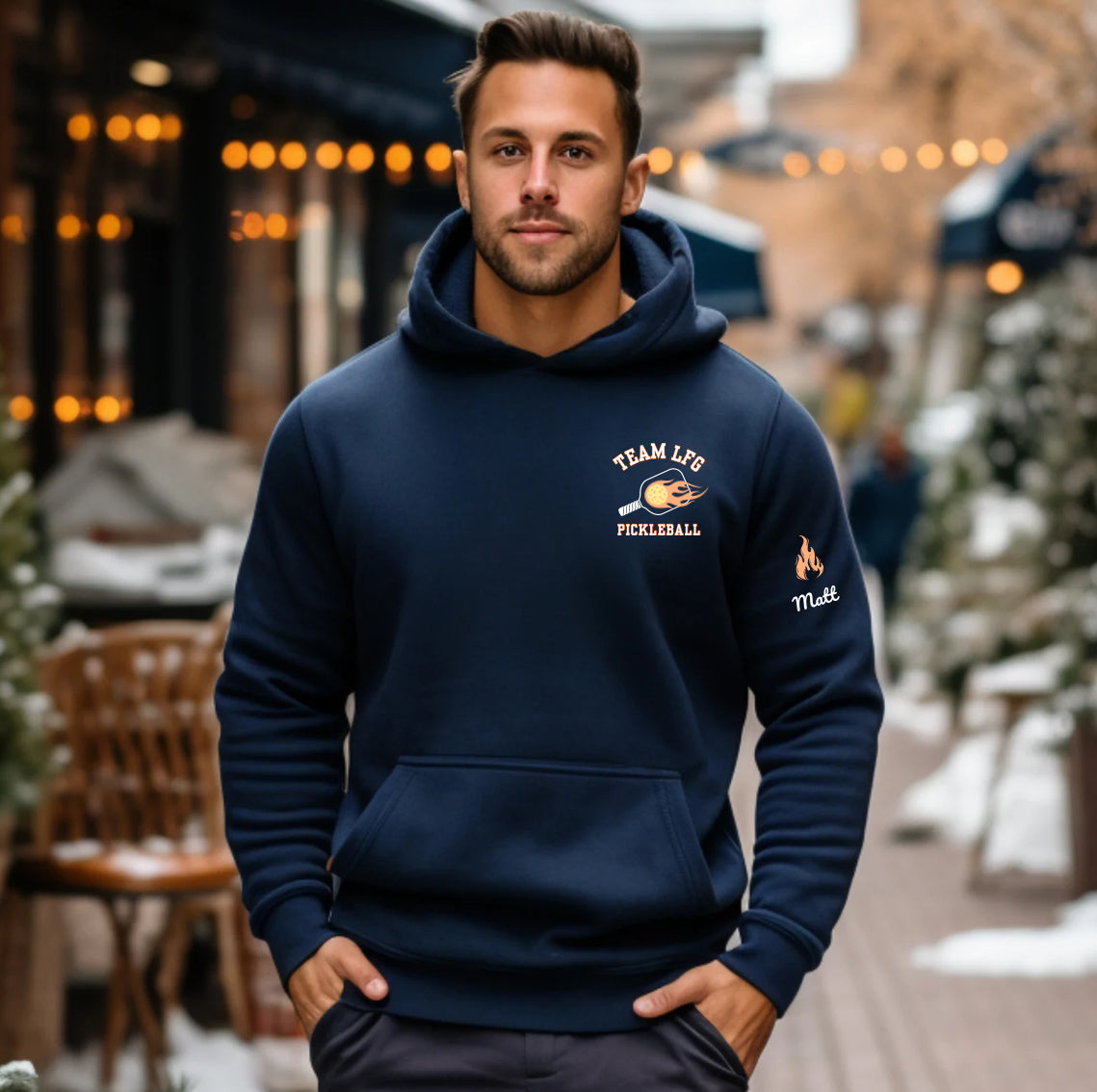 TEAM LFG - Unisex Heavy Blend™ Hoodie - left chest logo - customize your name