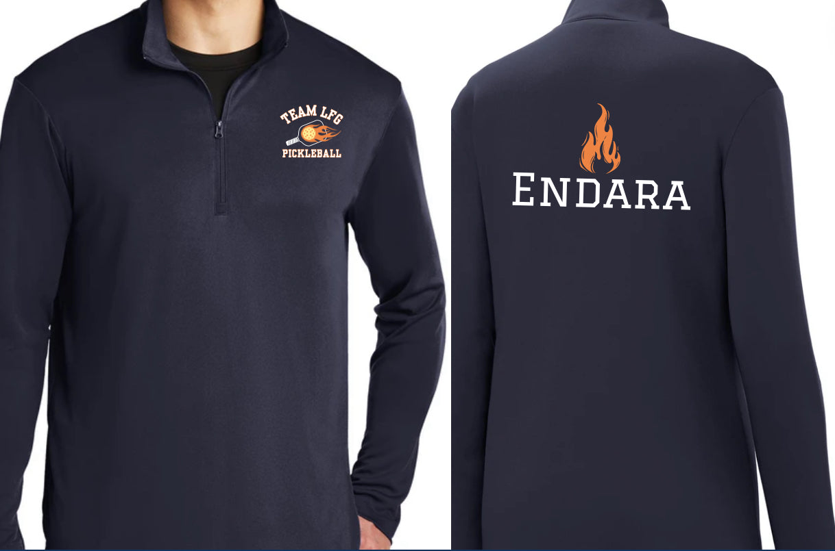 Team LFG - Unisex cut -Moisture Wicking, Quarter-Zip Pullover - can customize back