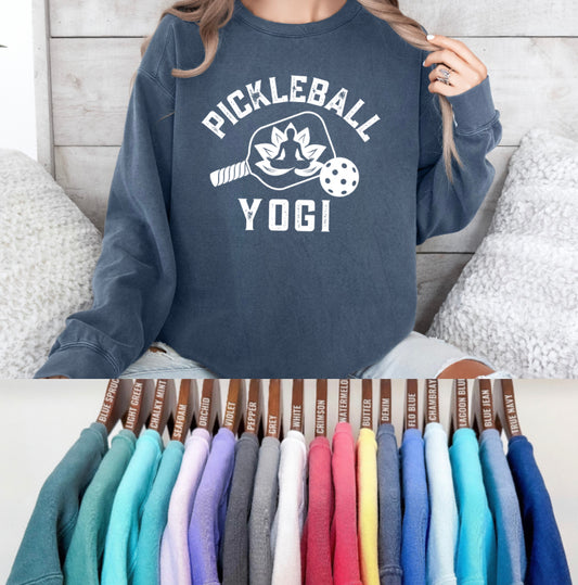 Pickleball Yogi - Unisex Garment-Dyed Sweatshirt