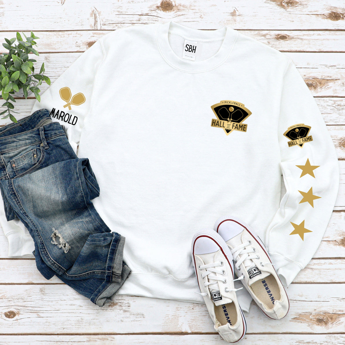 Pickleball Hall of Fame Crew - Choose Hall of Fame Name, or Leave Blank