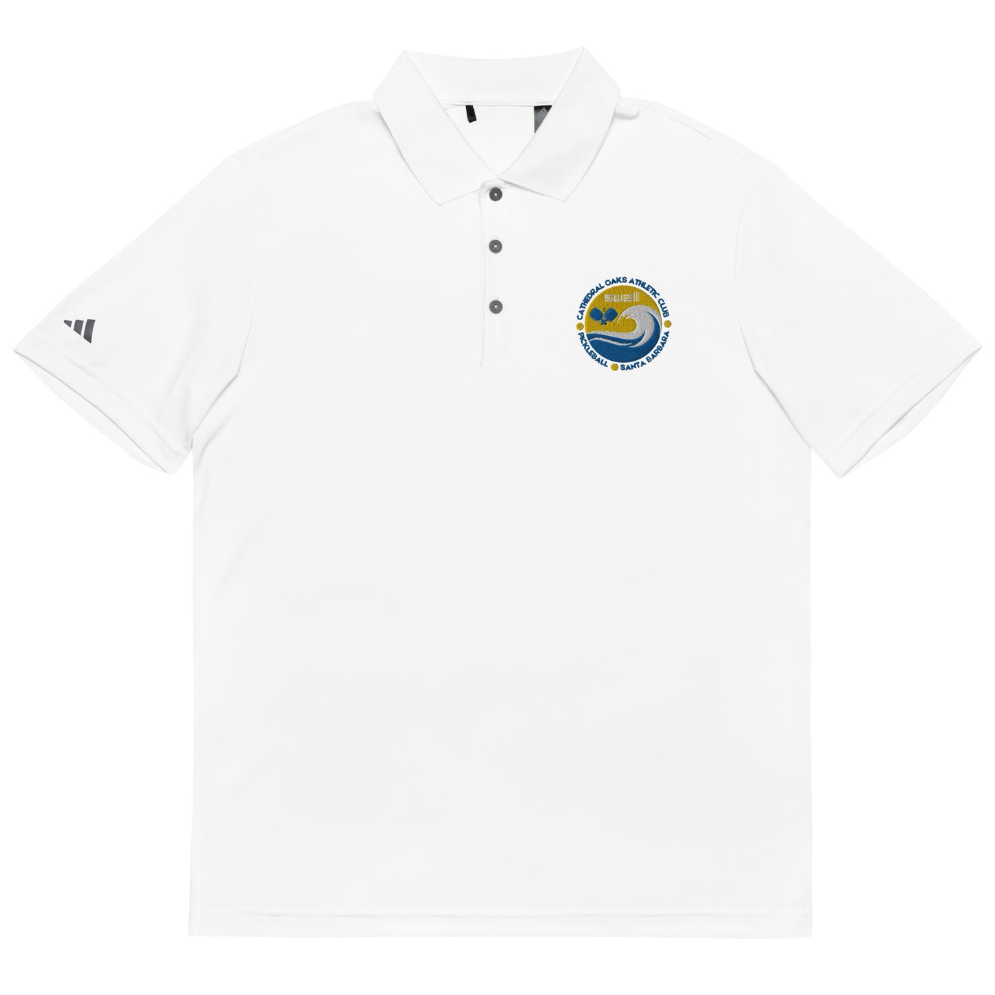 Cathedral Oaks SWELL Pickleball SPF 50 Embroidered adidas performance polo shirt