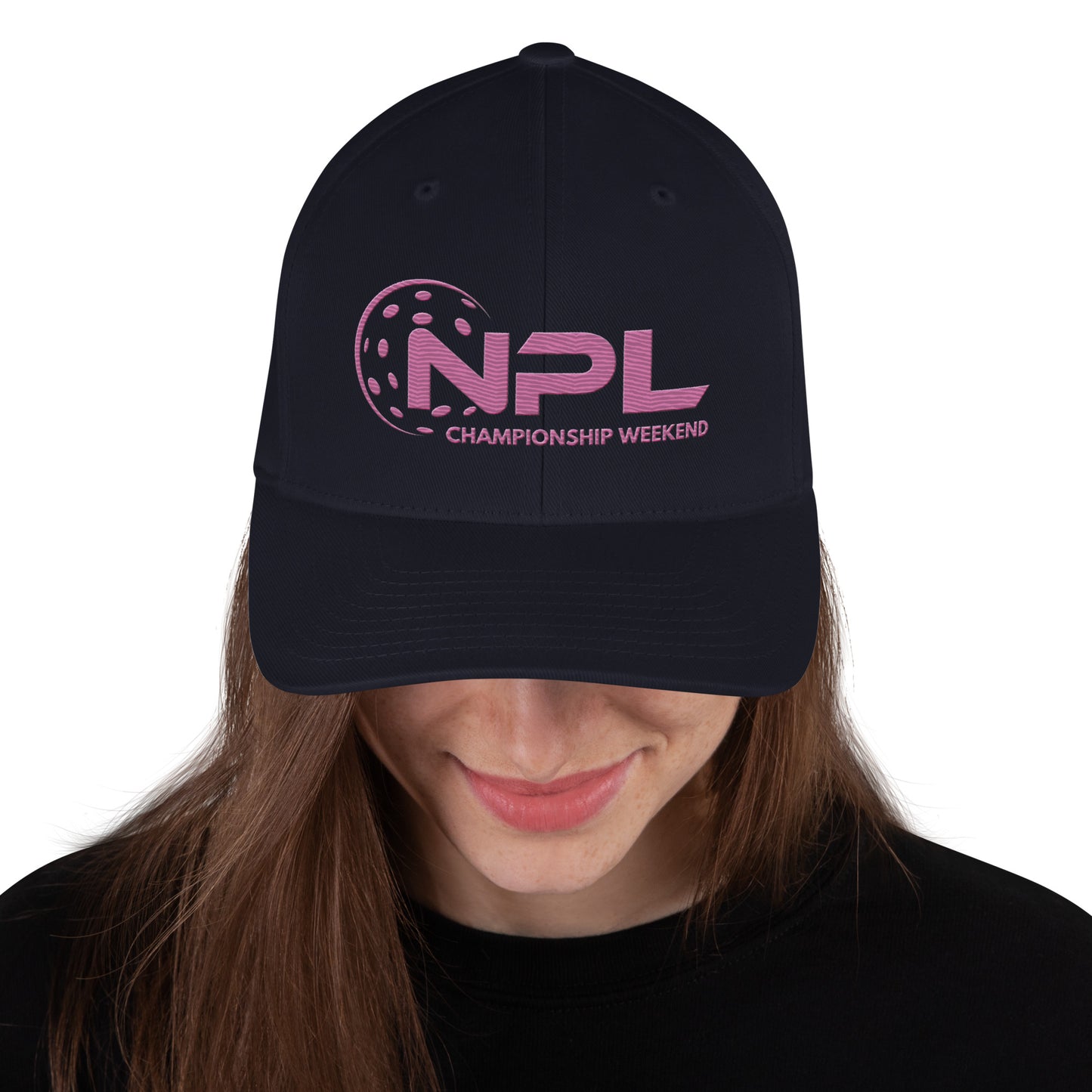 NPL Championship Weekend -Embroidered HOT Pink Structured Twill Cap