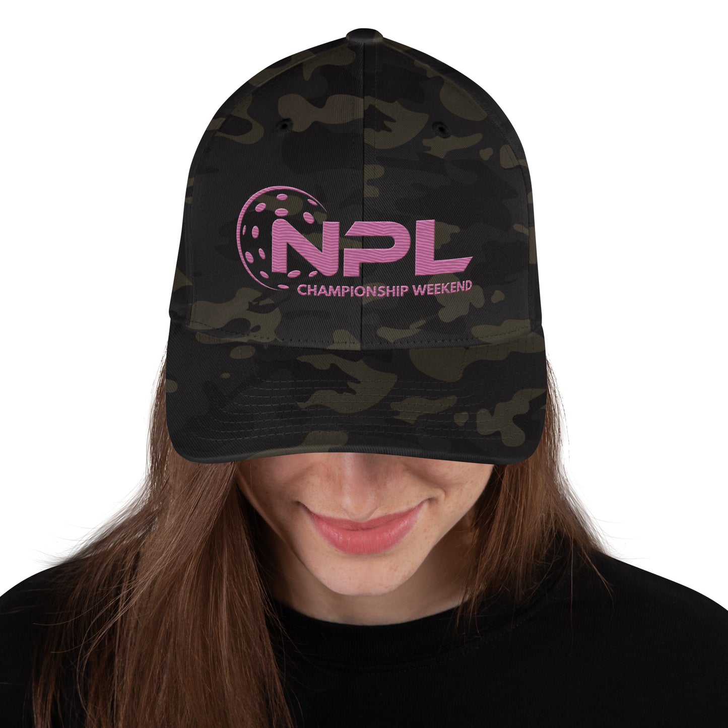 NPL Championship Weekend -Embroidered HOT Pink Structured Twill Cap