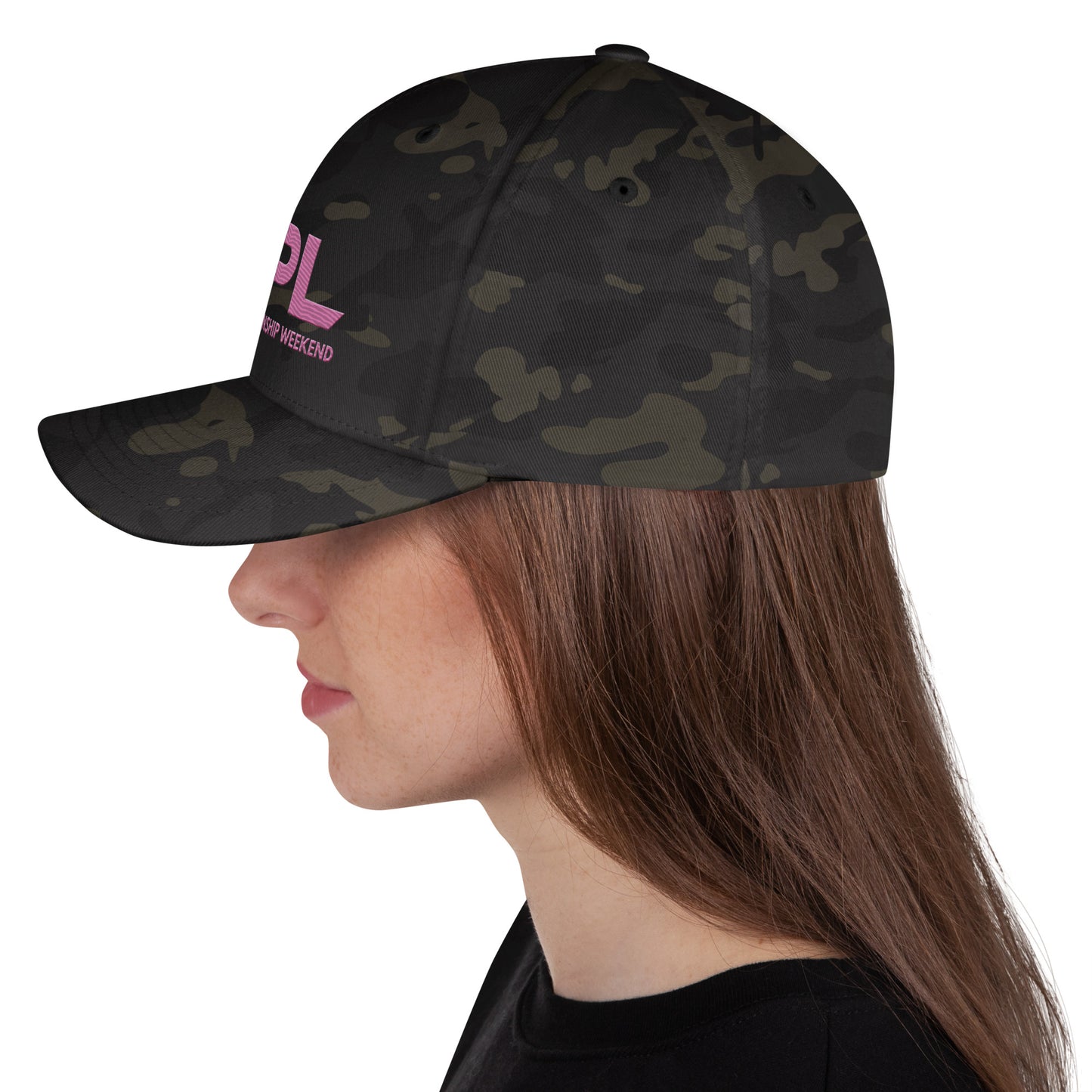 NPL Championship Weekend -Embroidered HOT Pink Structured Twill Cap