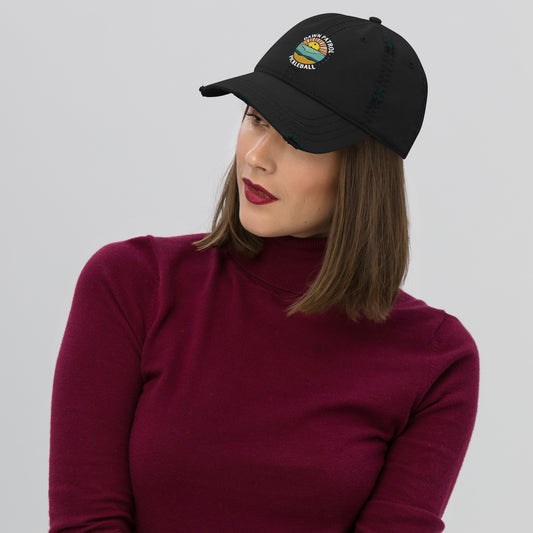 Dawn Patrol Embroidered Distressed Hat - adjustable back