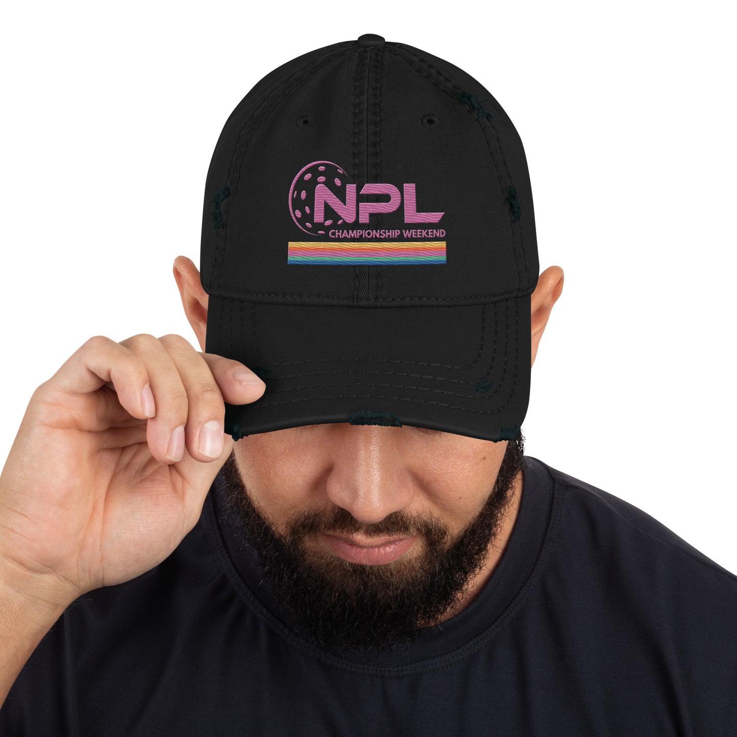 NPL Distressed EMBROIDERED Hat