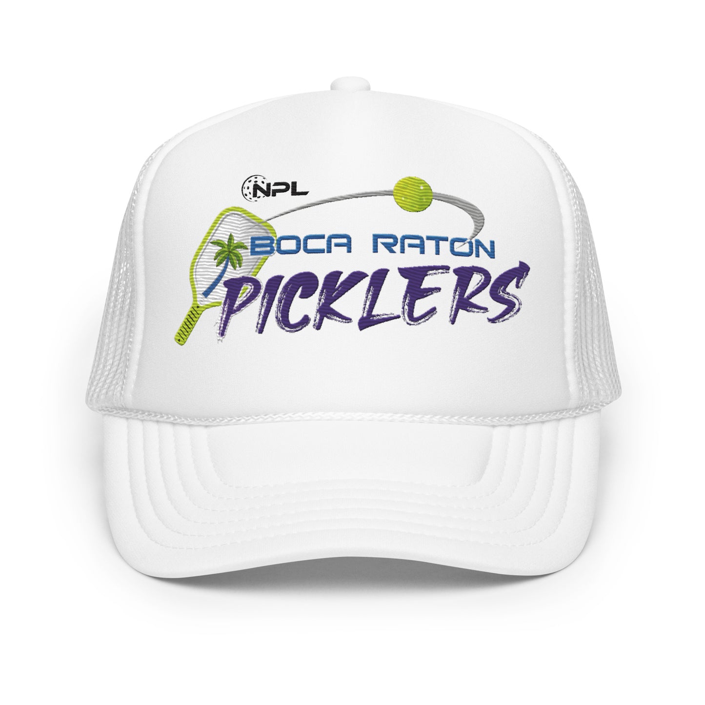 Boca Raton Picklers Embroiiderd Foam trucker hat