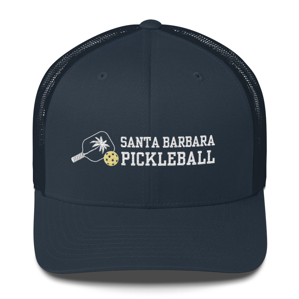 Santa Barbara Pickleball Mesh Back Embroidered Trucker Hats