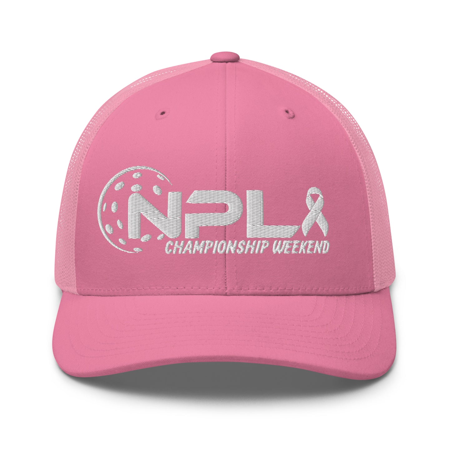PINK Embroidered NPL National Championship Weeekend Mesh Trucker