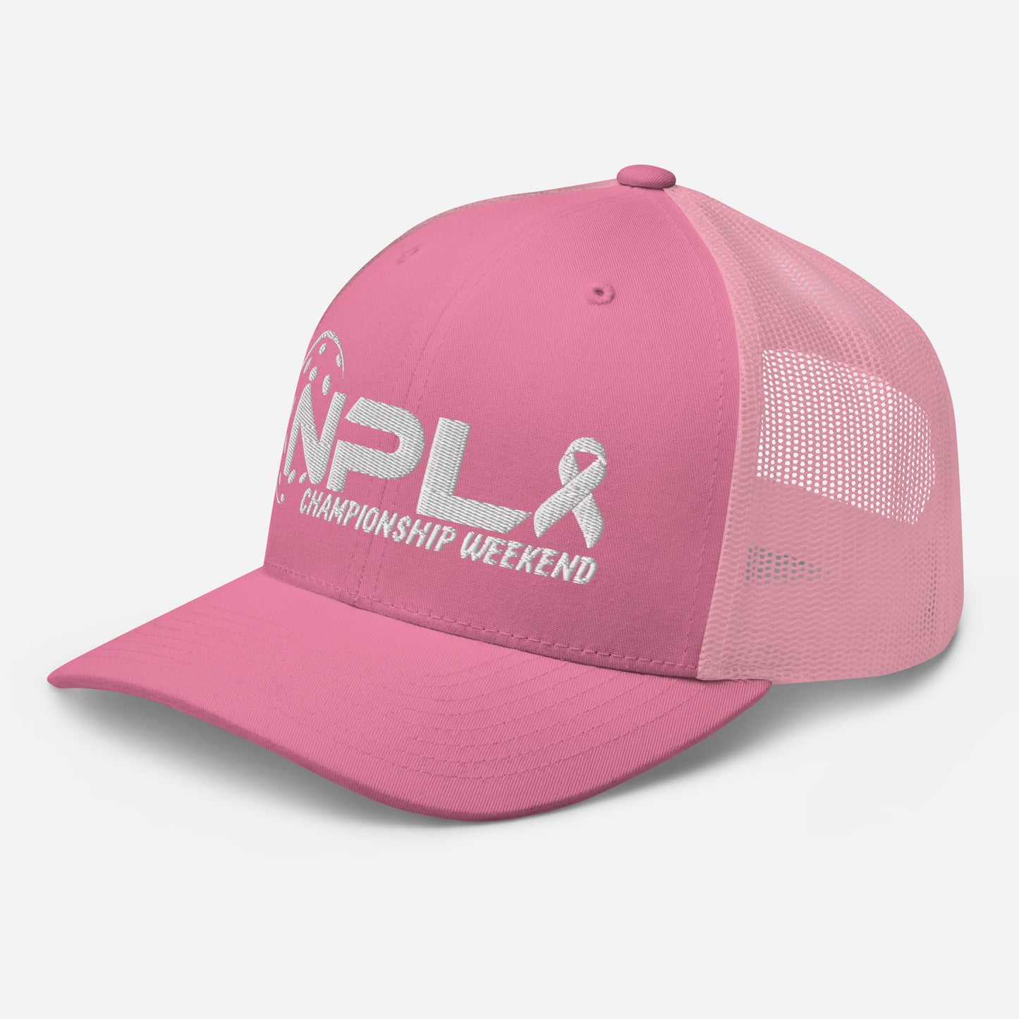 PINK Embroidered NPL National Championship Weeekend Mesh Trucker