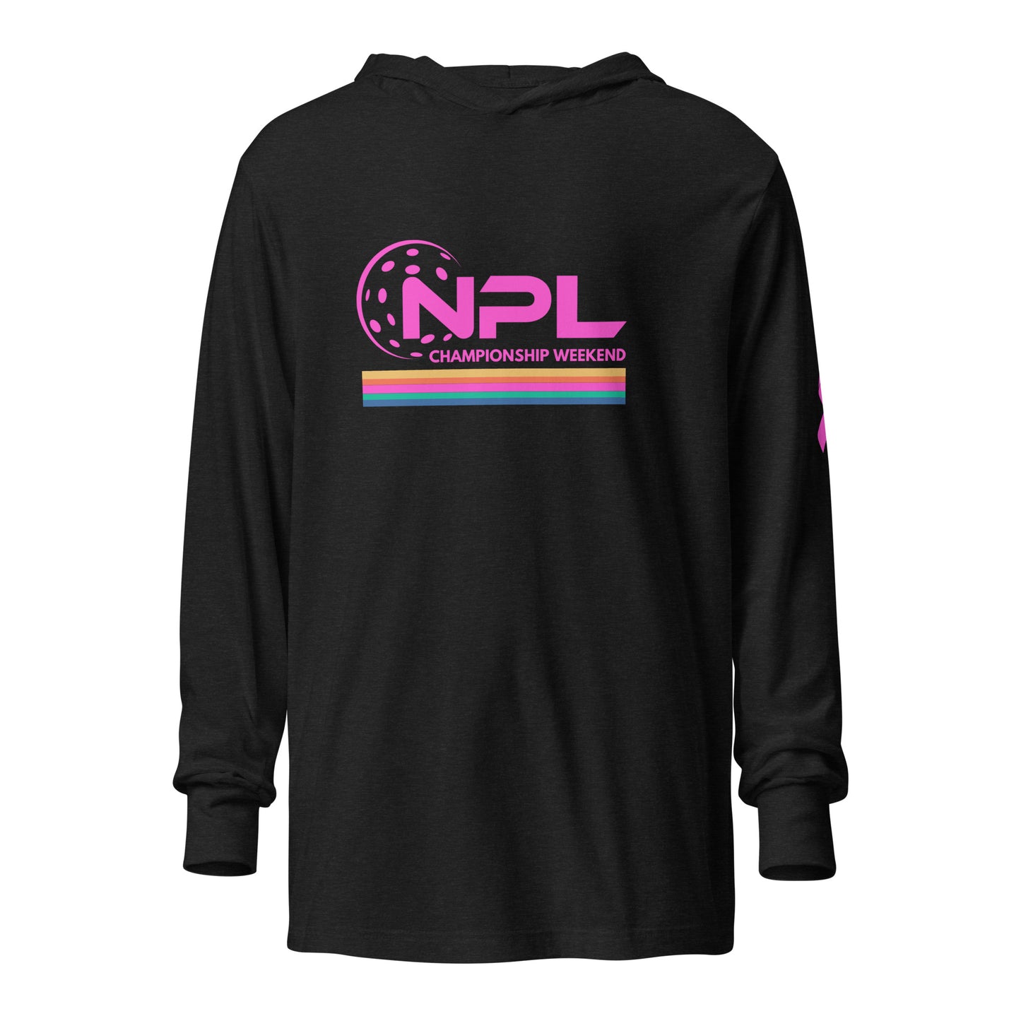 NPL Retro National Championship Weekend - Unisex Hooded long-sleeve T- customize back