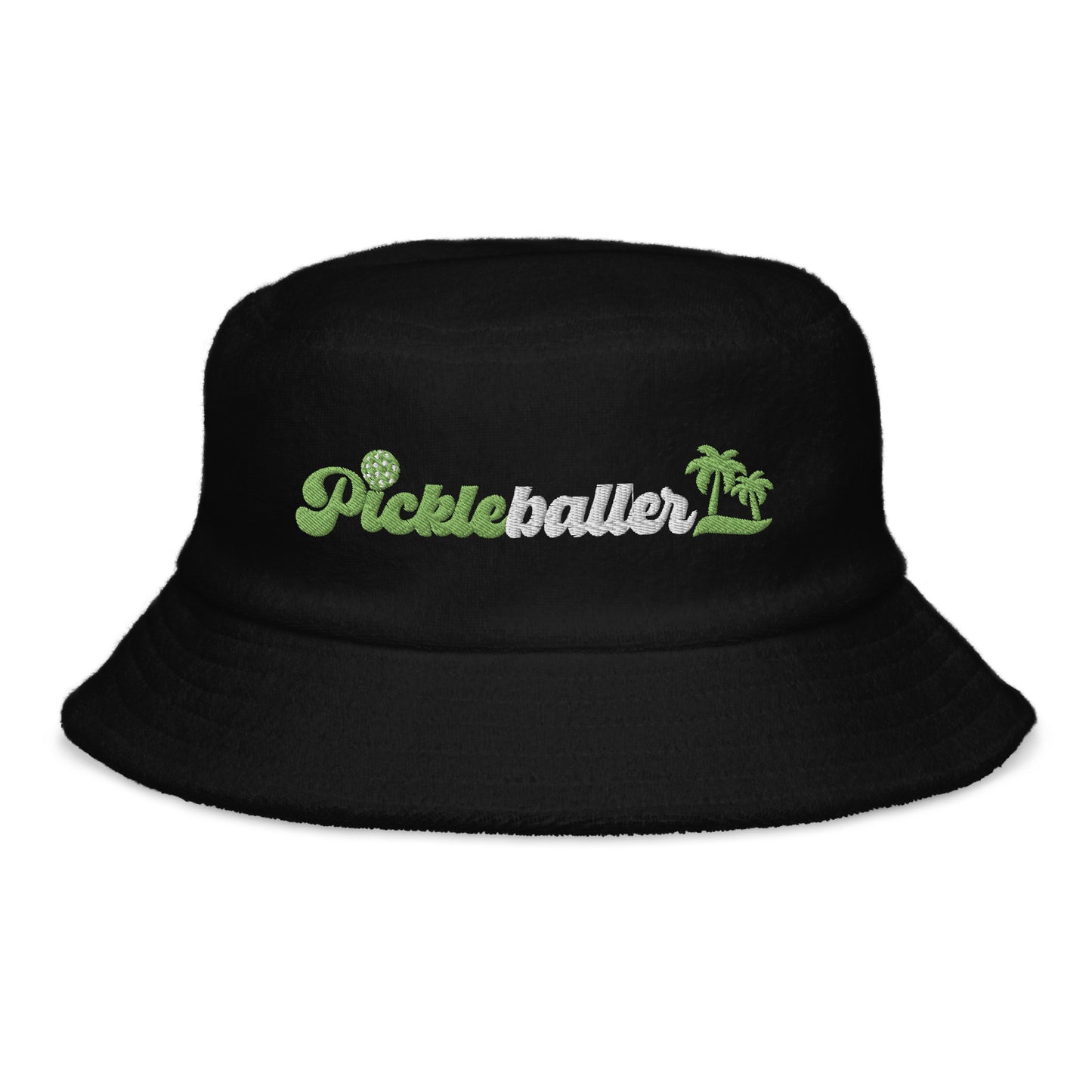 Pickleballer - Embroidered Terry Cloth Bucket Hat - 4 colors available