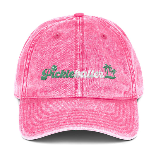 Pickleballer  Embroidered Garment Dyed -Vintage Cotton Twill Hat