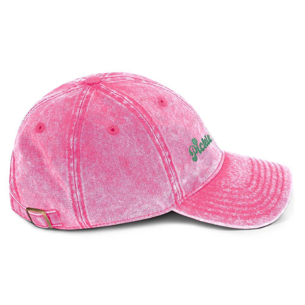 Pickleballer Embroidered Garment Dyed -Vintage Cotton Twill Hat