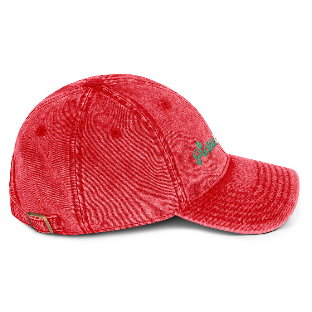 Pickleballer Embroidered Garment Dyed -Vintage Cotton Twill Hat