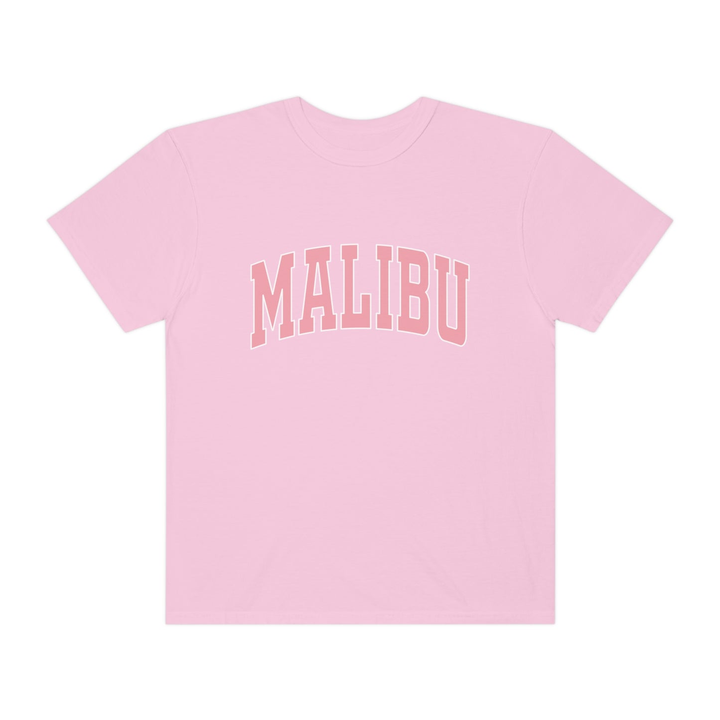 Malibu T-Shirt - Pink Logo -Comfort Colors