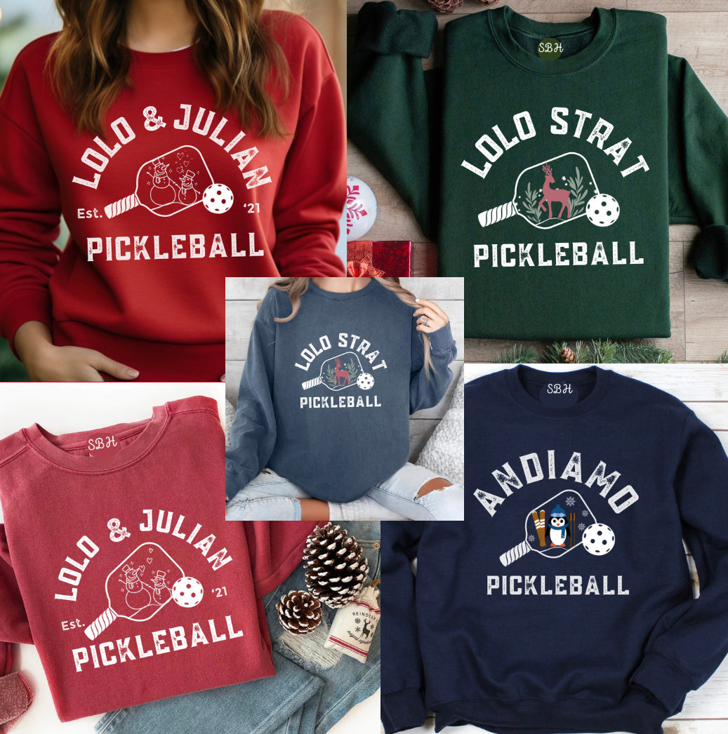 Lauren “LOLO” Stratman & Julian “Andiamo” Arnold Holiday Pickleball Apparel