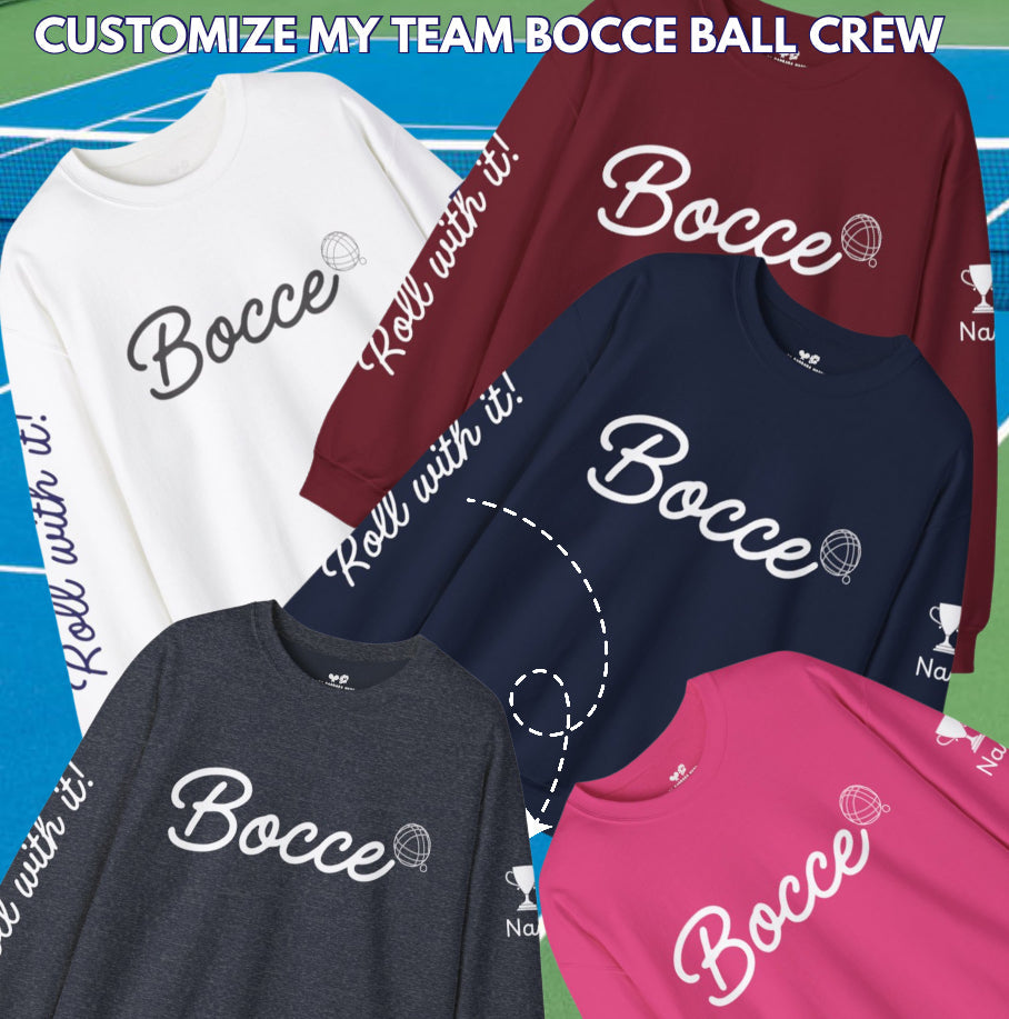 Bocce Apparel - customize your sleeves, add team name, player name, league