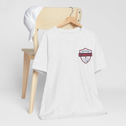 Denver Iconics Unisex Jersey Short Sleeve Tee - 100% cotton Bella Canvas - add name to back