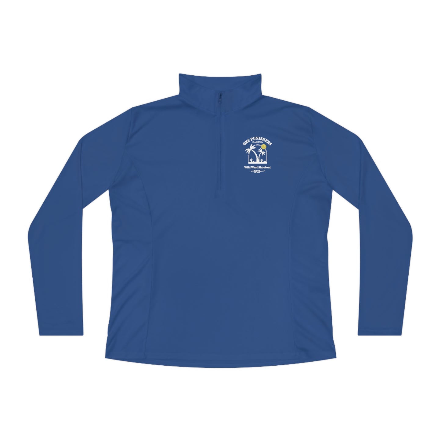 OKC Wild West Shootout - SPF 40 Moisture Wicking, Ladies Quarter-Zip Pullover