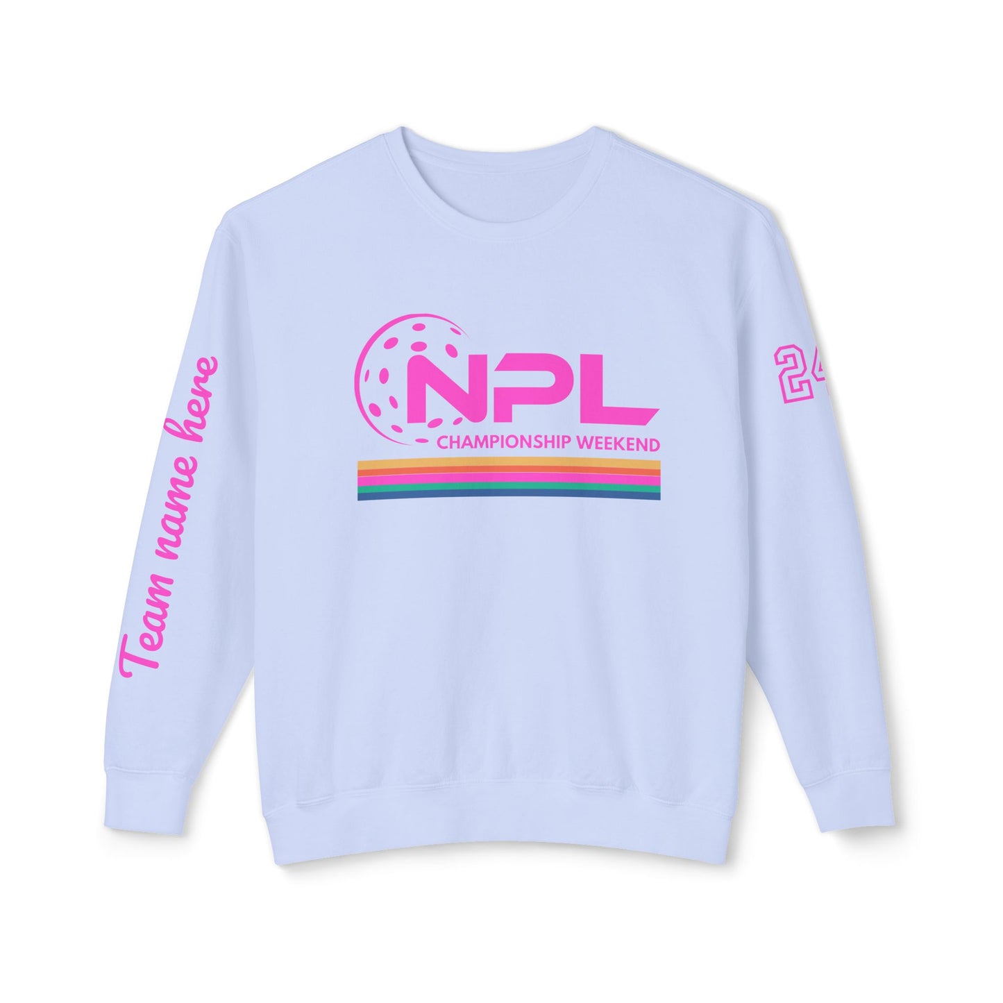 NPL RETRO Championship Weekend w/ Ribbon Unisex Lightweight Garment Dyed Crew