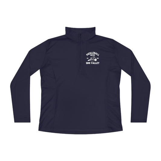 Simi Valley Pickleball -Ladies Quarter-Zip Pullover