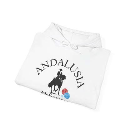 Dawn- Custom Andalusia Unisex 50% cotton/50 poly Hoodie - customize sleeve included