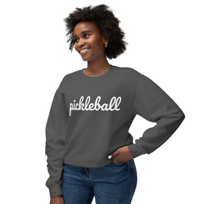 Pickleball Script - Garment Dyed Unisex Lightweight Crew (Can customize sleeve free)