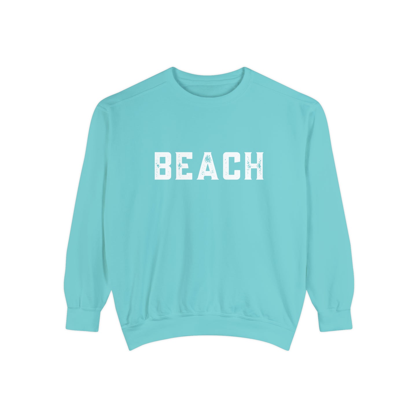 BEACH Distressed Crew - Comfort Colors